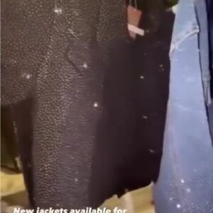 Phoebe Couture Sparkling Black Jean Jacket